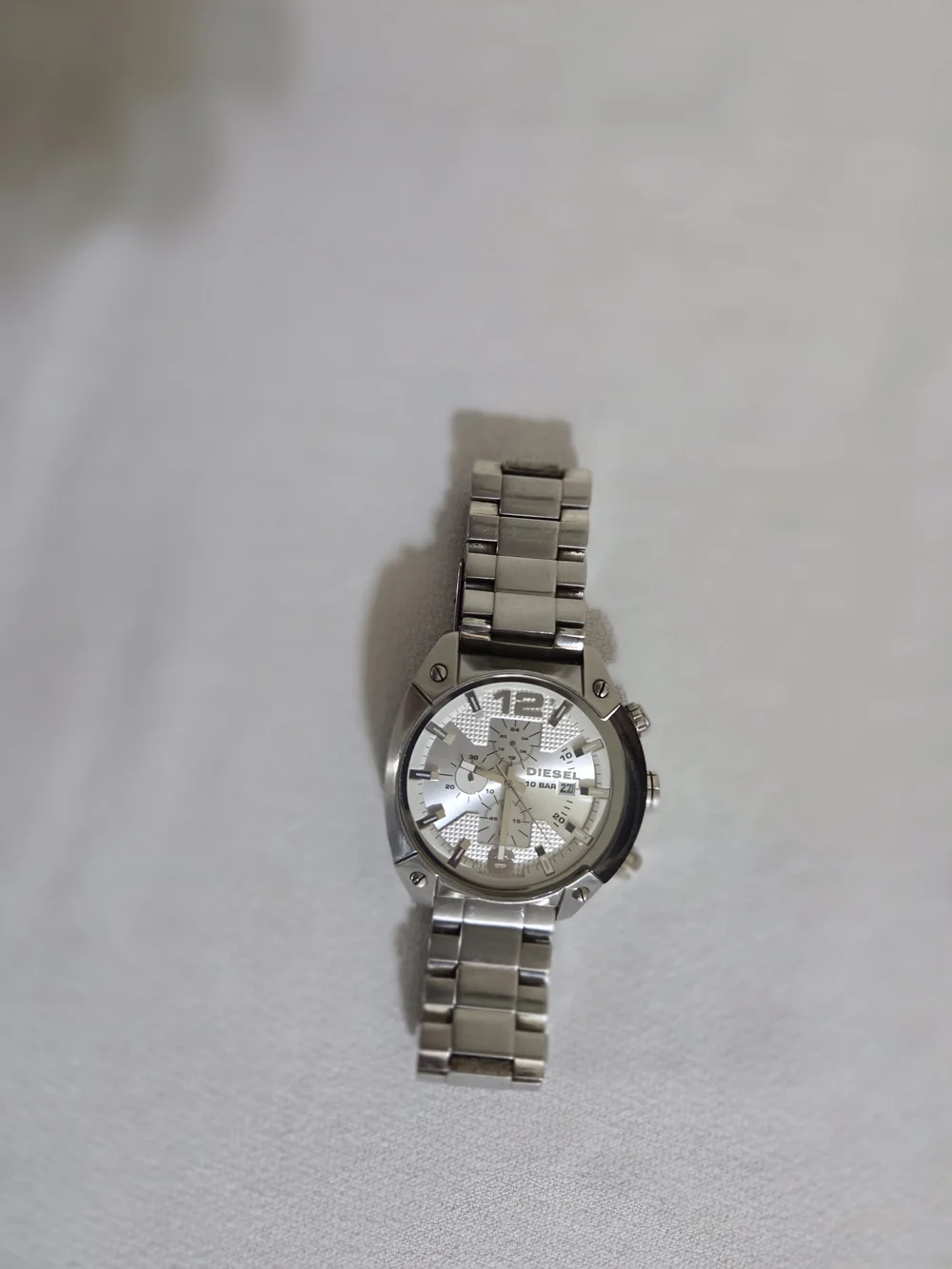 Diesel Men’s Silver Stainless Steel Watch - DZ4203 Needs Battery